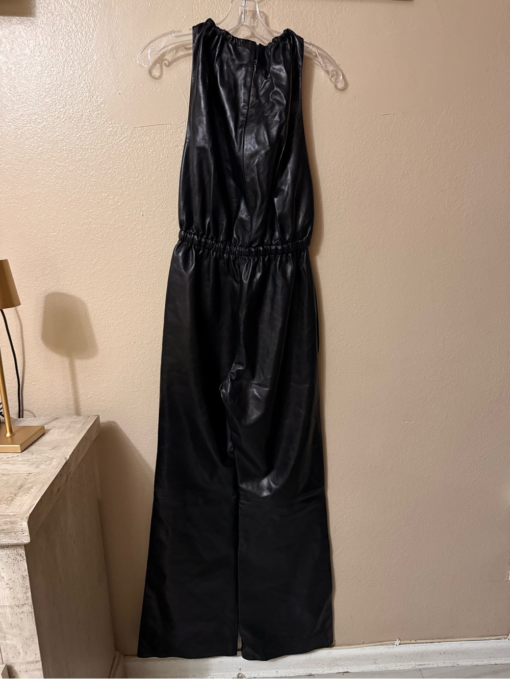 PHOEBE PHILO 💯 % lamb -Leather jumpsuit with Sleeveless Silhouette - Picture 3 of 16